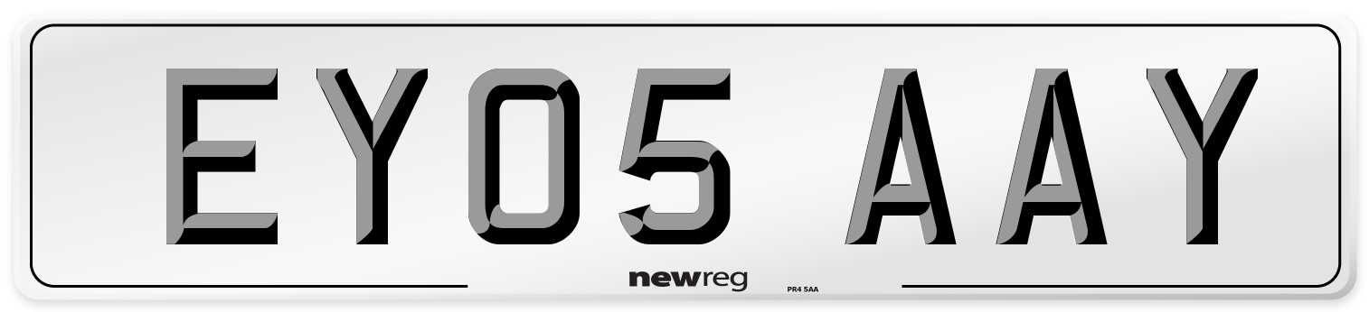 EY05 AAY Number Plate from New Reg
